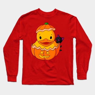 Jack O' Lantern Rubber Duck Long Sleeve T-Shirt